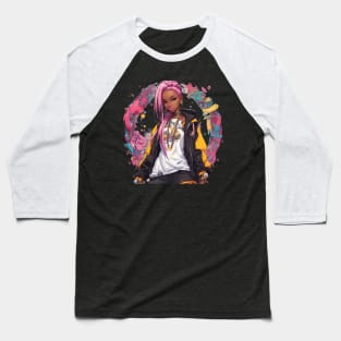 Hip Hop Girl Baseball T-Shirt